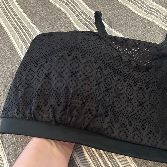 NWOT Cacique Elegant Black Lace Swim Bralette Top Plus Size 28 - Picture 2 of 8